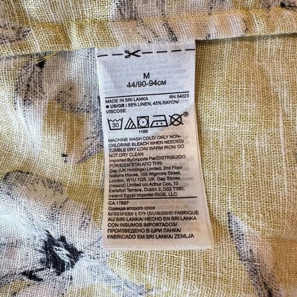 Banana Republic Cross Front Top Size M Floral Linen Coquette Preppy Boho NWT - Picture 9 of 11